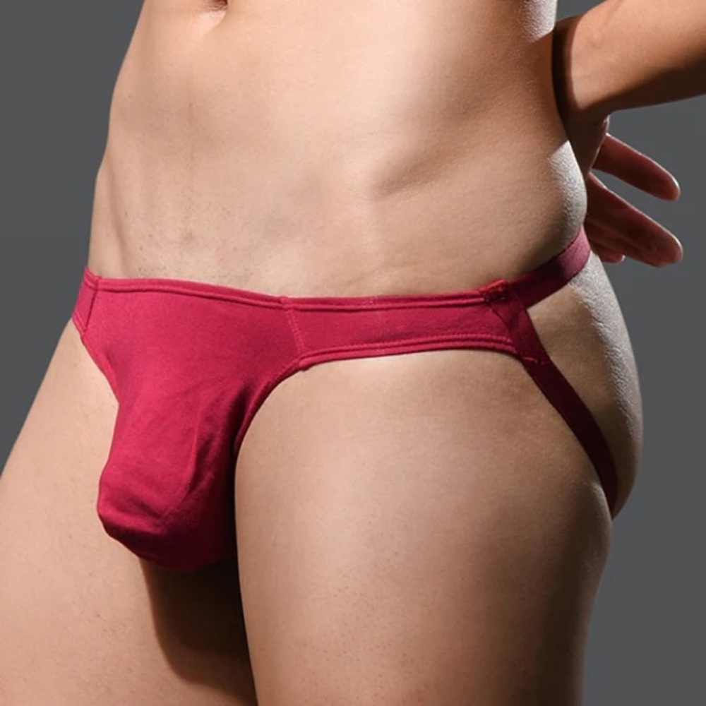 Andrew Christian XL jock maroon red sexy gay queer XLarge XL 35 36 37 38 NWT NEW - Picture 11 of 15